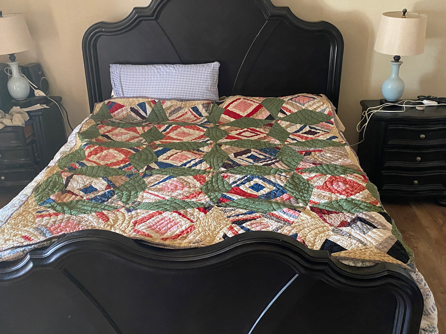King Size Green Vintage Quilt