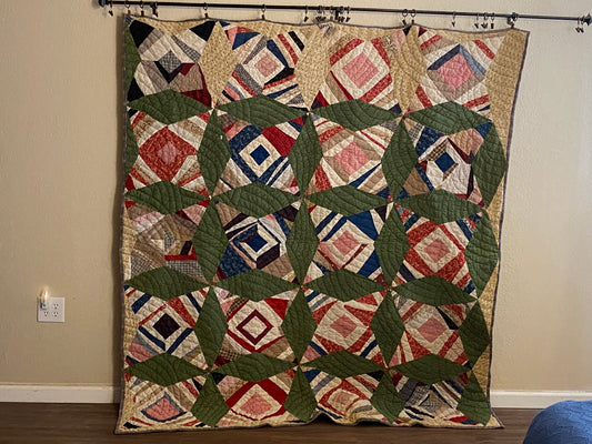 King Size Green Vintage Quilt