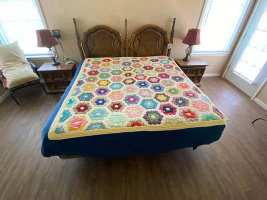 Grandma Flower Garden Queen Quilt