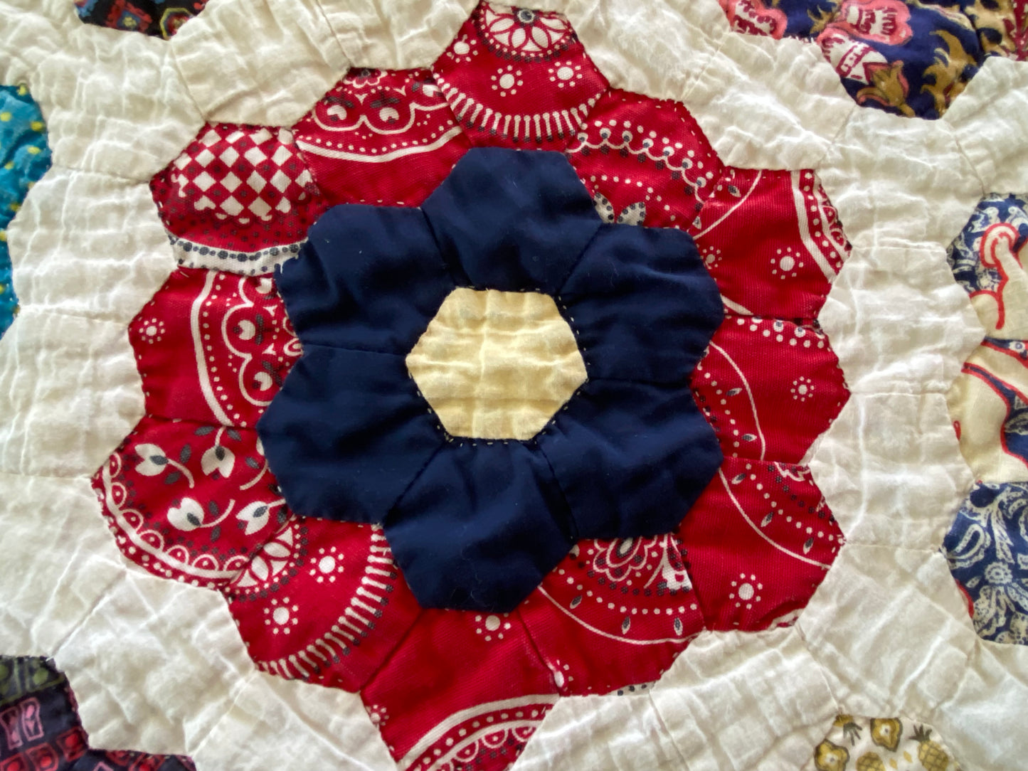Grandma Flower Garden Queen Quilt