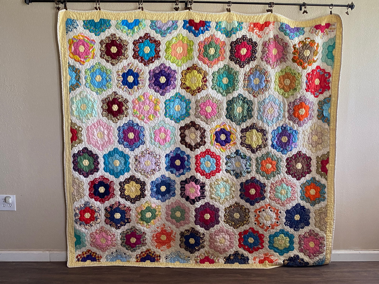 Grandma Flower Garden Queen Quilt
